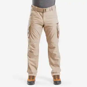 FORCLAZ Zip-Off-Hose Herren Cargohose Backpacking - Travel 500 Modul beige