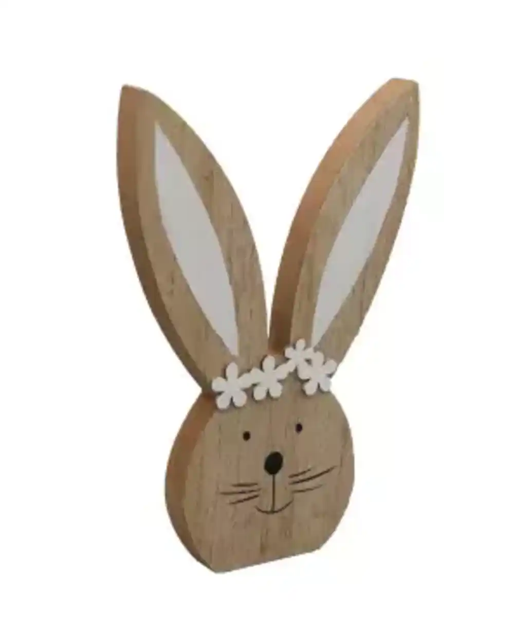 Bild 1 von Deko-Hasenkopf Ostern, naturfarben