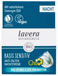 LAVERA Anti-Falten-Nachtcreme Q10 Basis Sensitiv, 50-ml-Tiegel