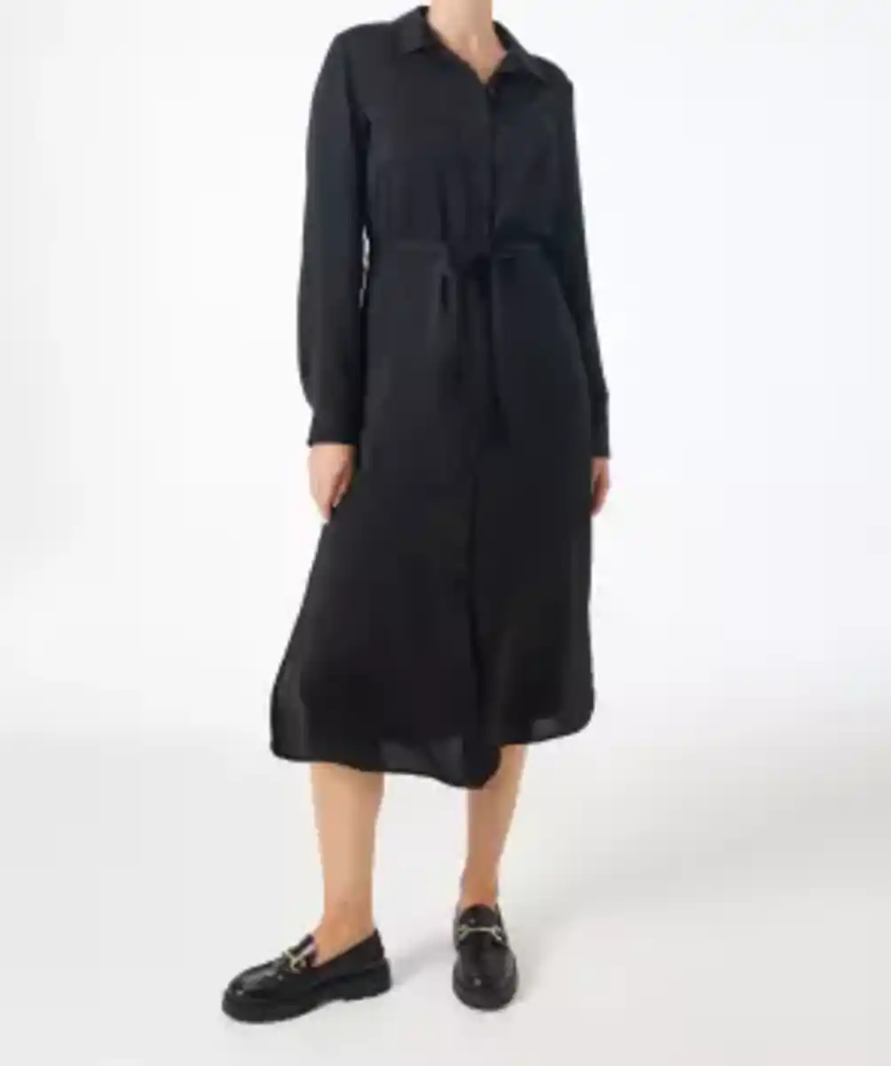 Bild 1 von Blusenkleid mit Gürtel, schwarz