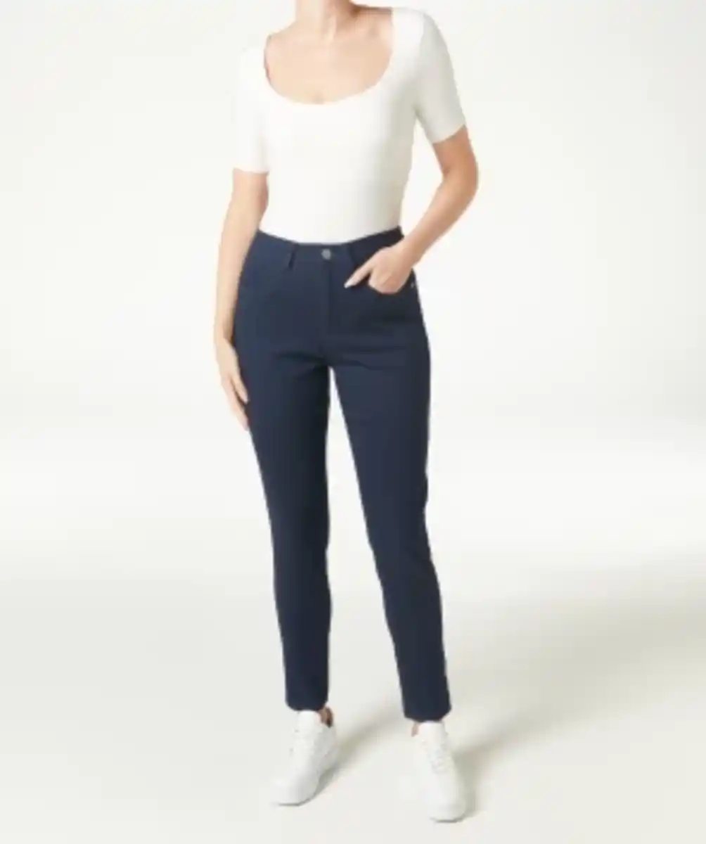 Bild 1 von Einfarbige Twillhose, dunkelblau