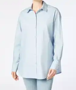 Bluse mit weiter Passform, hellblau