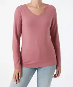 Rosa Langarmshirt, rosa