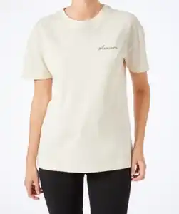 T-Shirt mit Front- und Rückenprint, naturfarben