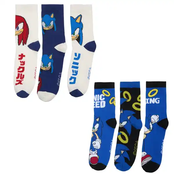 Bild 1 von Kinder-Socken »Sonic«, 3 Paar