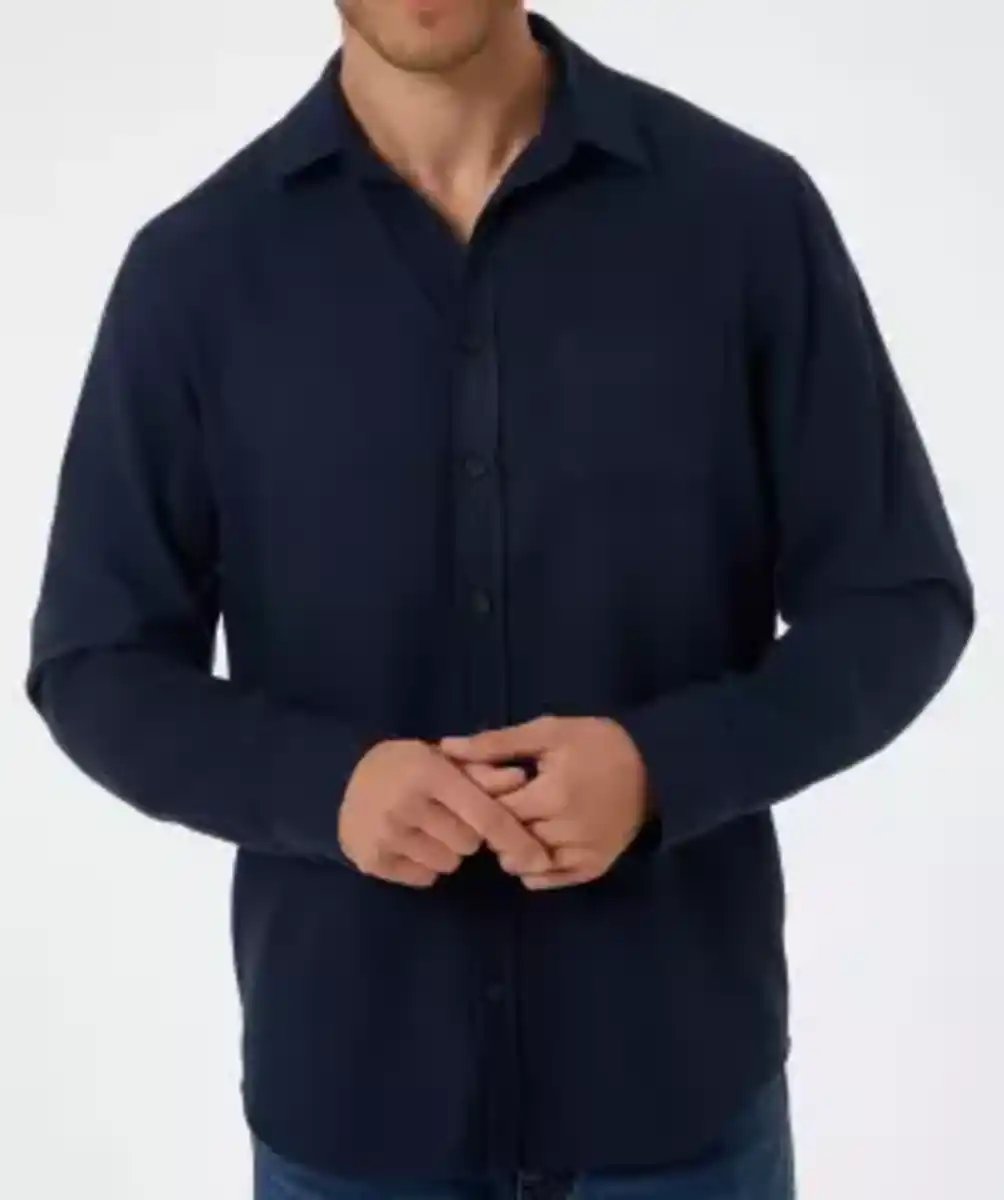 Bild 1 von Dunkelblaues Flanellhemd, dunkelblau