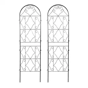 2-tlg. Rankgitter für Kletterpflanzen, ca. 190 x 55 cm - Schwarz
