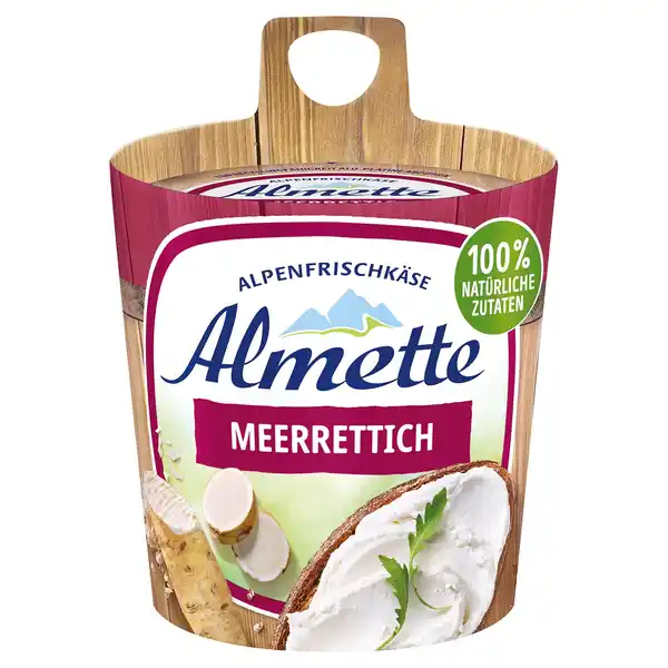 Bild 1 von ALMETTE Frischkäse Fass 150 g, Meerrettich