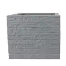Bild 1 von Kubus Ziegel-Pflanzkübel 39x33x39cm Grau