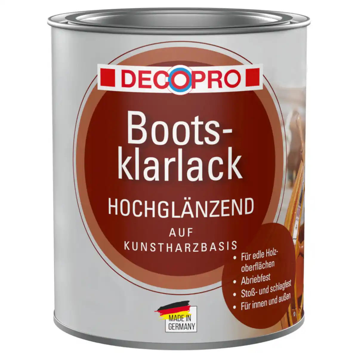 Bild 1 von DecoPro Bootsklarlack farblos hochglänzend für innen und außen