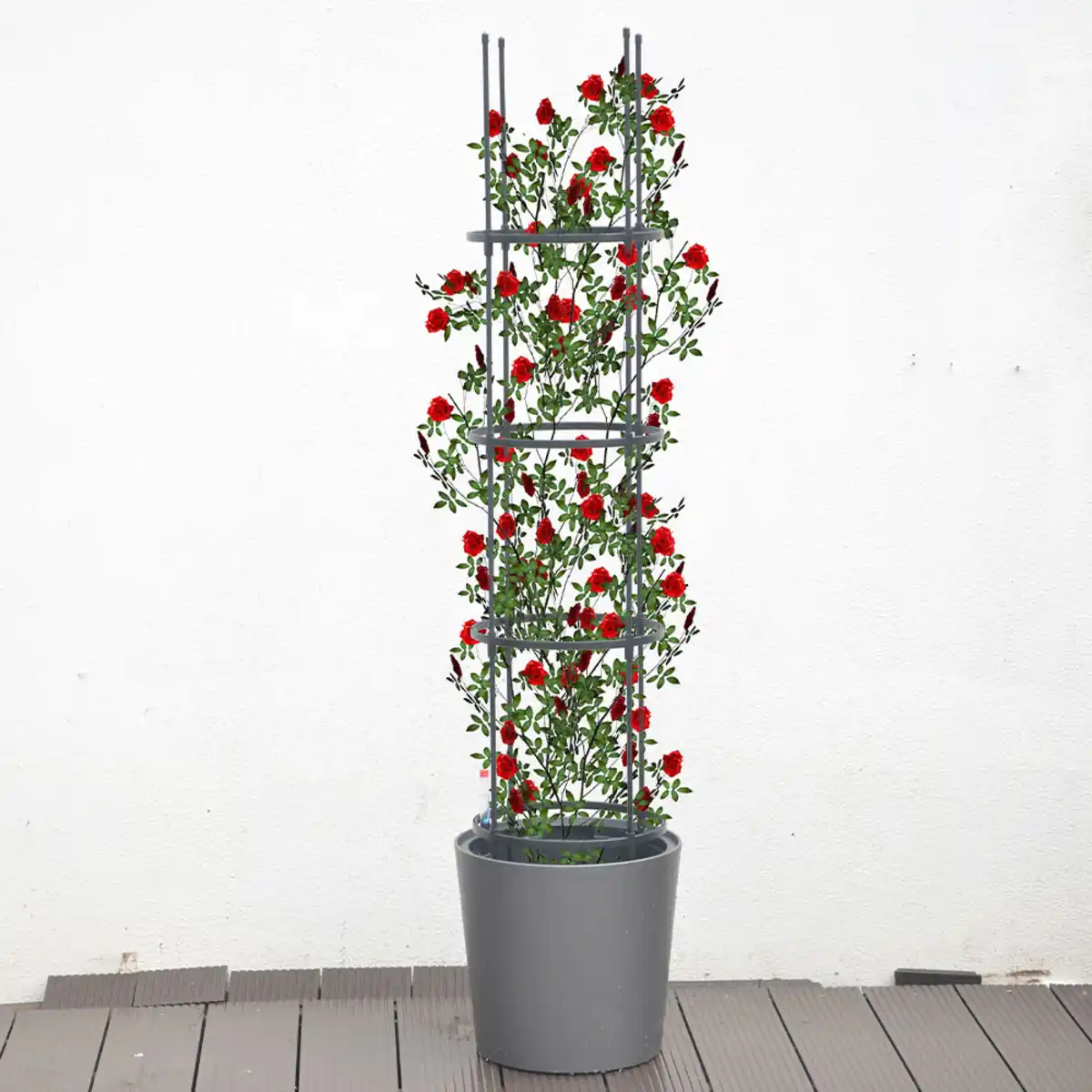 Bild 2 von Tomatenturm, ca. 27 Liter, Ø ca. 30 cm, Höhe ca. 150 cm, inkl. Rankhilfe - Anthrazit