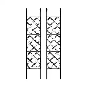2-tlg. Rankgitter für Kletterpflanzen, ca. 30 x 140 cm - Schwarz