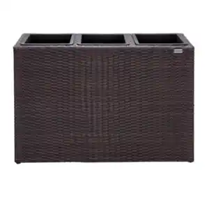 Blumenkasten Polyrattan 83x60x30,5cm, braun