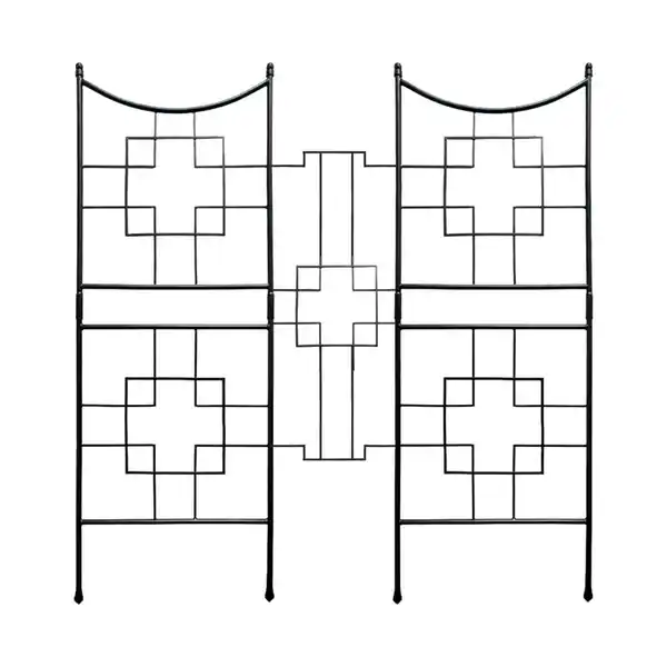 Bild 1 von 2 in 1 Rankgitter für Kletterpflanzen, ca. 130 x 169 cm - Schwarz