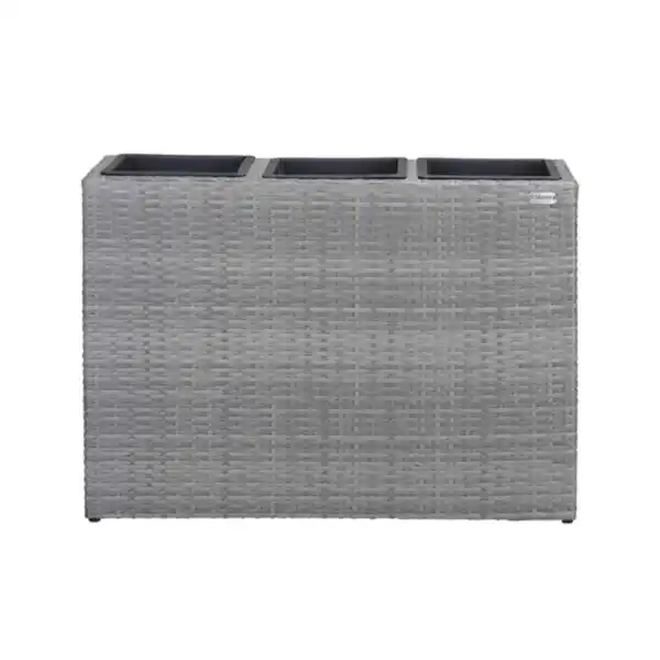 Bild 1 von Blumenkasten Polyrattan 83x60x30,5cm, grau