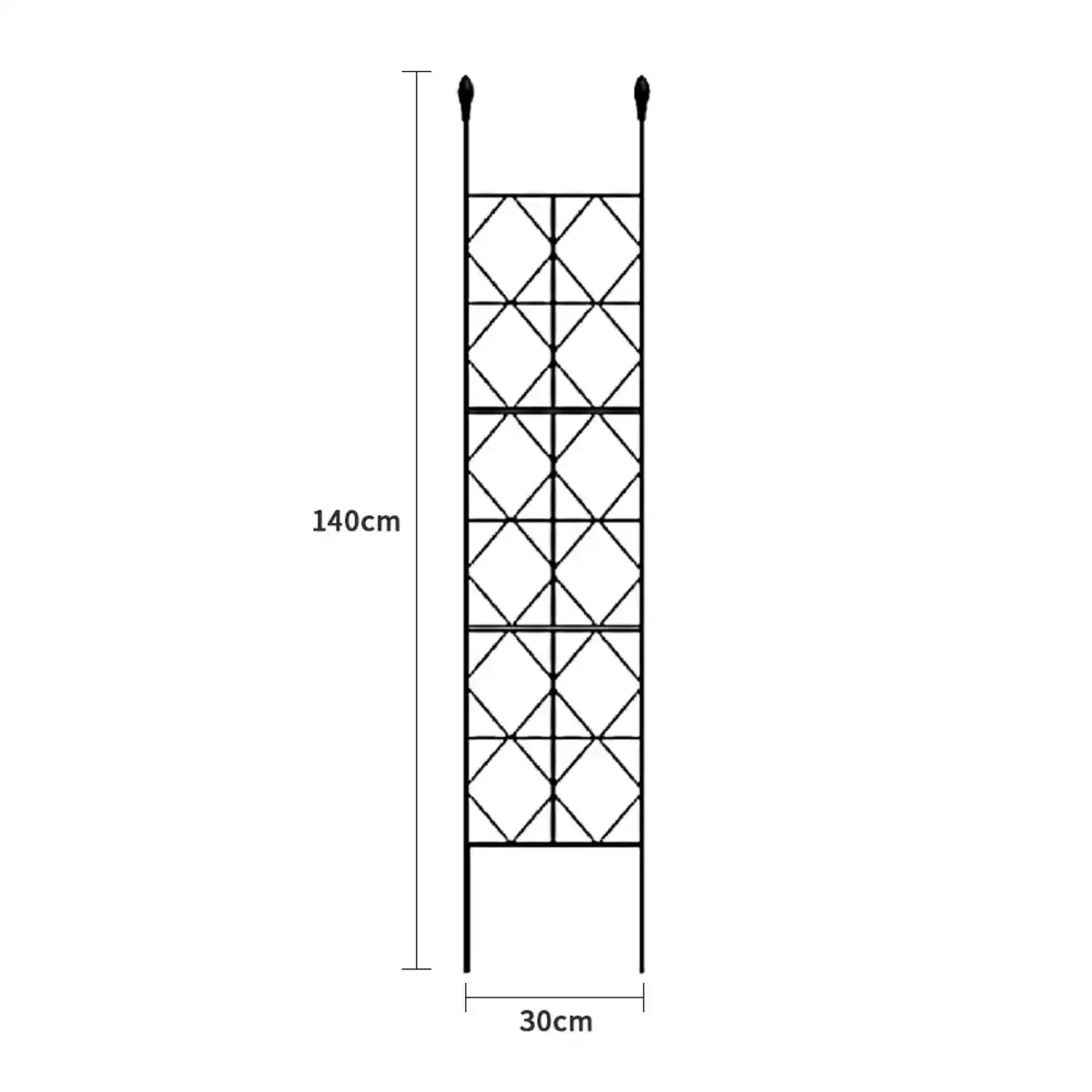 Bild 3 von 2-tlg. Rankgitter für Kletterpflanzen, ca. 30 x 140 cm - Schwarz