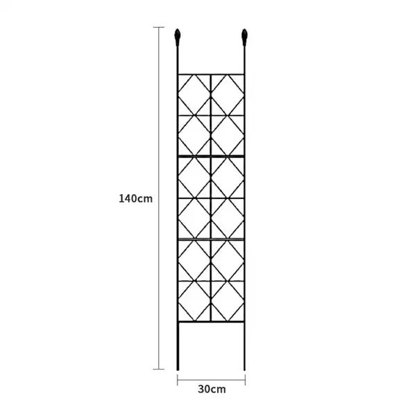 Bild 3 von 2-tlg. Rankgitter für Kletterpflanzen, ca. 30 x 140 cm - Schwarz