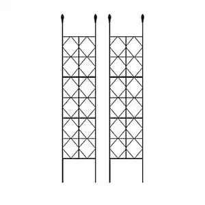 2-tlg. Rankgitter für Kletterpflanzen, ca. 30 x 140 cm - Schwarz