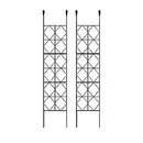 Bild 1 von 2-tlg. Rankgitter für Kletterpflanzen, ca. 30 x 140 cm - Schwarz