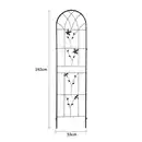 Bild 3 von 2-tlg. Rankgitter für Kletterpflanzen, ca. 192 x 53 cm - Schwarz