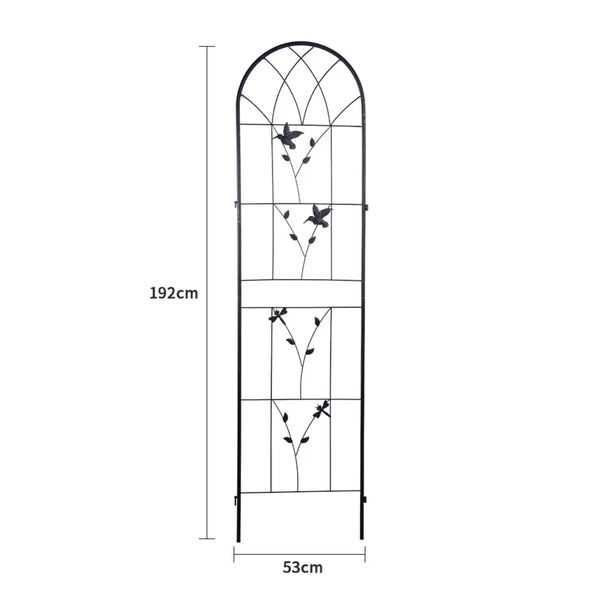 Bild 3 von 2-tlg. Rankgitter für Kletterpflanzen, ca. 192 x 53 cm - Schwarz