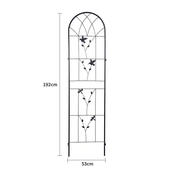 Bild 3 von 2-tlg. Rankgitter für Kletterpflanzen, ca. 192 x 53 cm - Schwarz