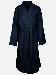 Bademantel unisex im Kimono Style Grau