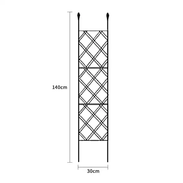 Bild 3 von 2-tlg. Rankgitter für Kletterpflanzen, ca. 30 x 140 cm - Schwarz