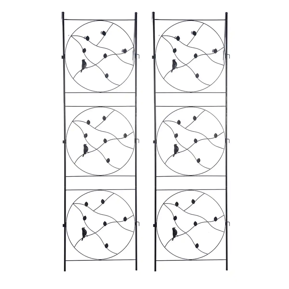 Bild 1 von 2-tlg. Rankgitter für Kletterpflanzen, ca. 182 x 52 cm - Schwarz