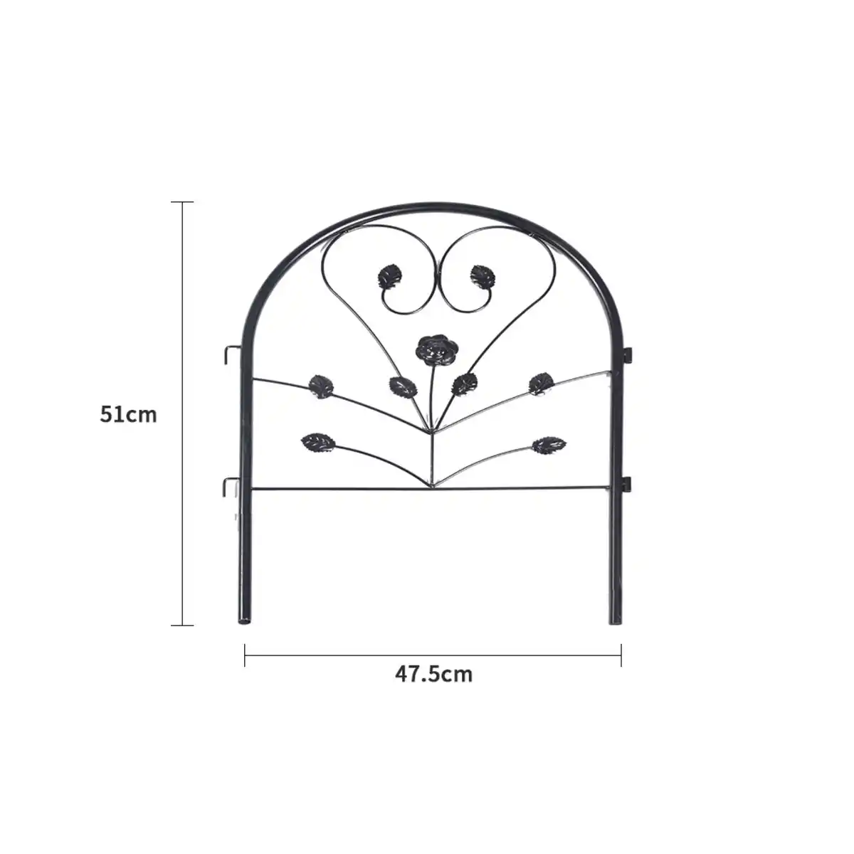 Bild 3 von 4-tlg. Rankgitter für Kletterpflanzen, ca. 47,5 x 51 cm - Schwarz