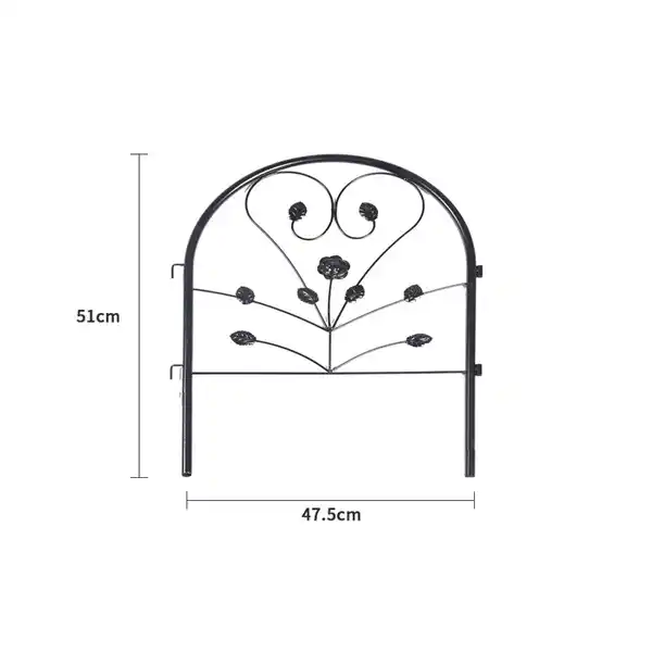 Bild 3 von 4-tlg. Rankgitter für Kletterpflanzen, ca. 47,5 x 51 cm - Schwarz