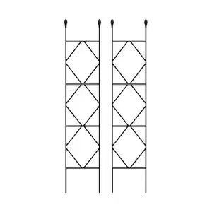 2-tlg. Rankgitter für Kletterpflanzen, ca. 30 x 140 cm - Schwarz