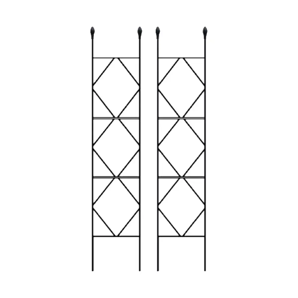 Bild 1 von 2-tlg. Rankgitter für Kletterpflanzen, ca. 30 x 140 cm - Schwarz