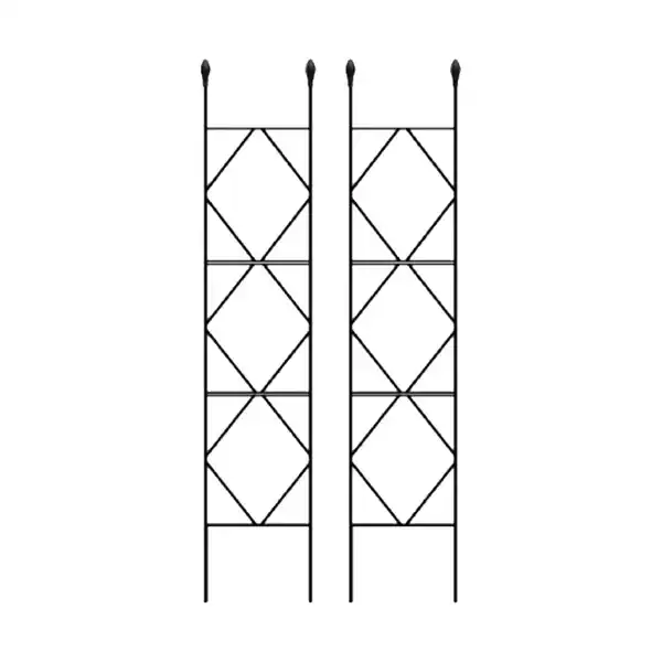Bild 1 von 2-tlg. Rankgitter für Kletterpflanzen, ca. 30 x 140 cm - Schwarz