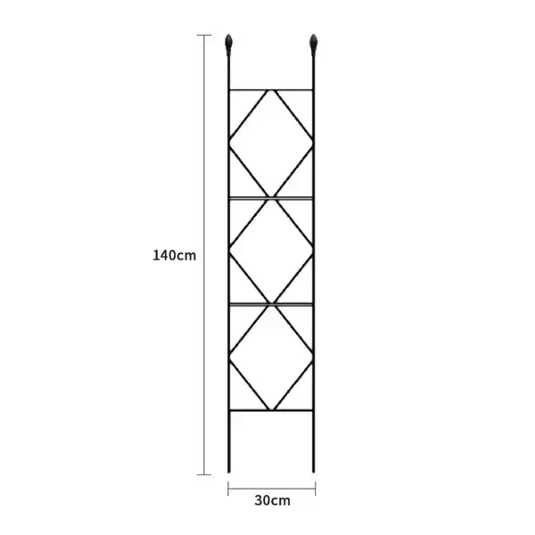 Bild 3 von 2-tlg. Rankgitter für Kletterpflanzen, ca. 30 x 140 cm - Schwarz
