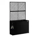 Bild 1 von Blumenkasten Polyrattan mit Rankgitter, 83x60x30,5cm, schwarz