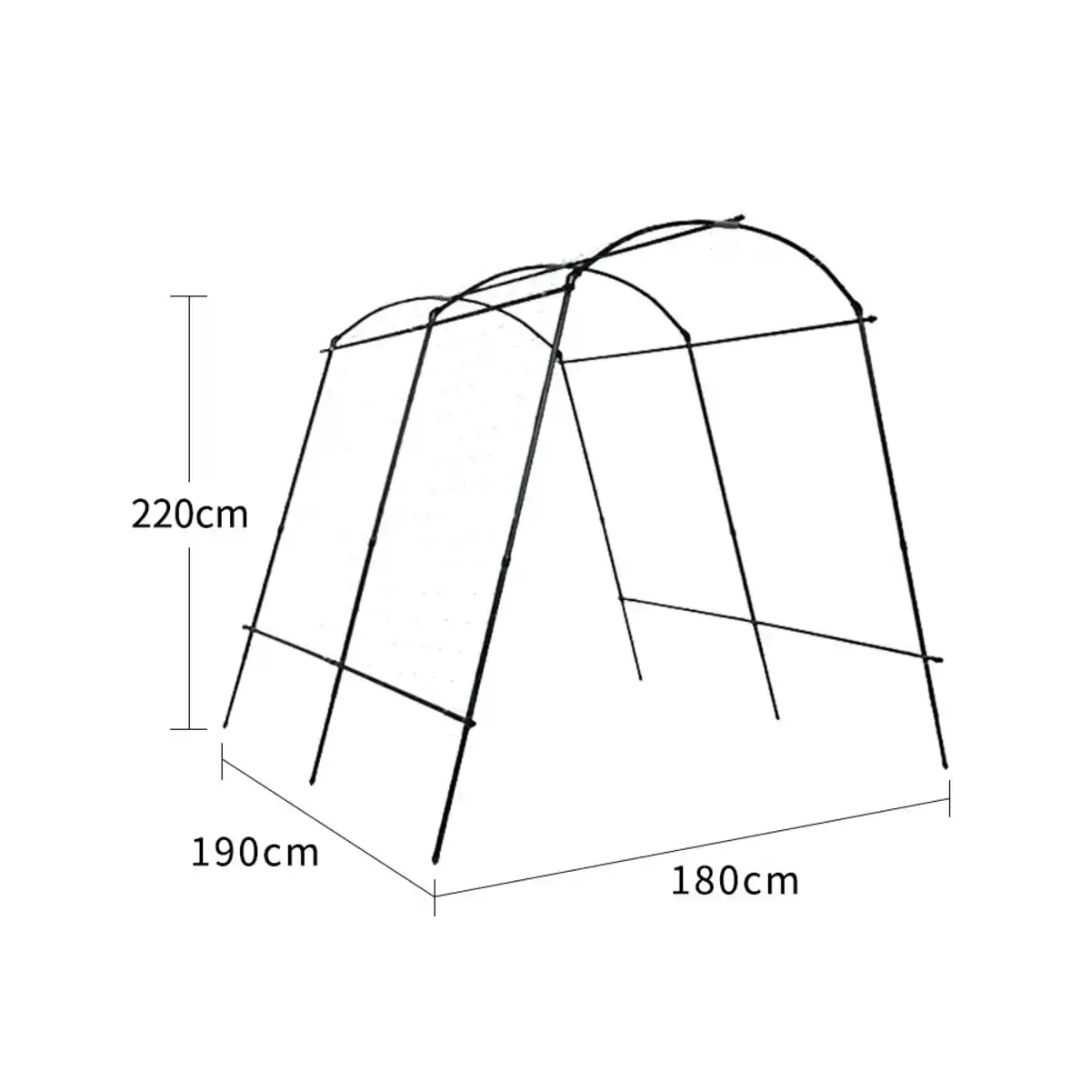 Bild 3 von Dekorative Rankhilfe Rankbogen, ca. 180 x 190 x 220 cm - Schwarz