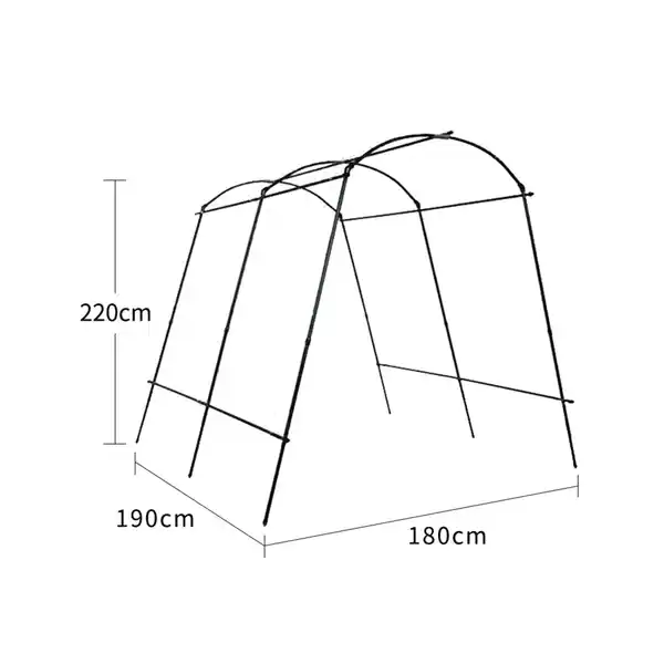 Bild 3 von Dekorative Rankhilfe Rankbogen, ca. 180 x 190 x 220 cm - Schwarz