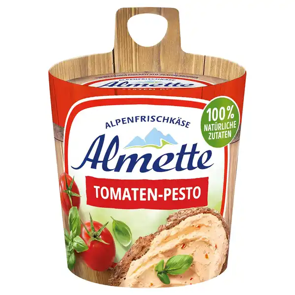 Bild 1 von ALMETTE Frischkäse Fass 150 g, Tomaten Pesto