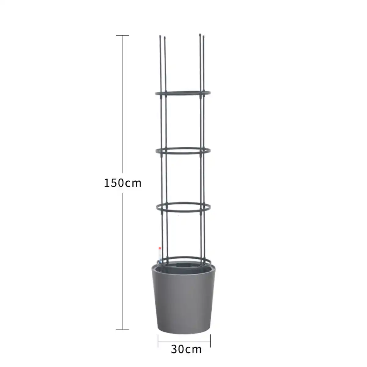 Bild 4 von Tomatenturm, ca. 27 Liter, Ø ca. 30 cm, Höhe ca. 150 cm, inkl. Rankhilfe - Anthrazit