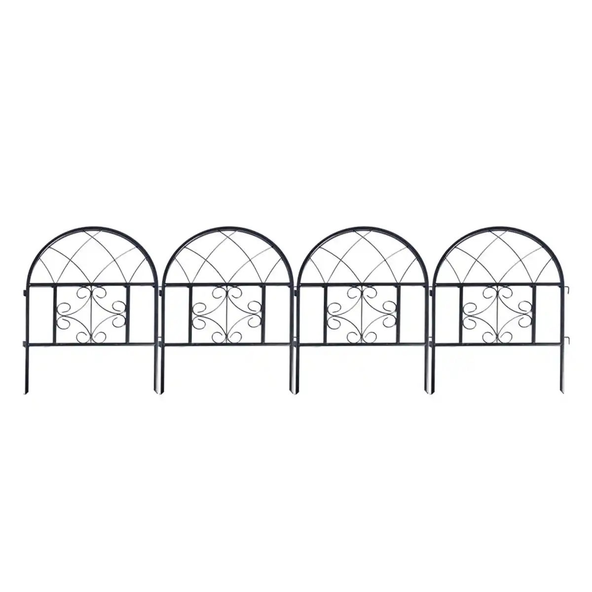 Bild 1 von 4-tlg. Rankgitter für Kletterpflanzen, ca. 50 x 65,5 cm - Schwarz