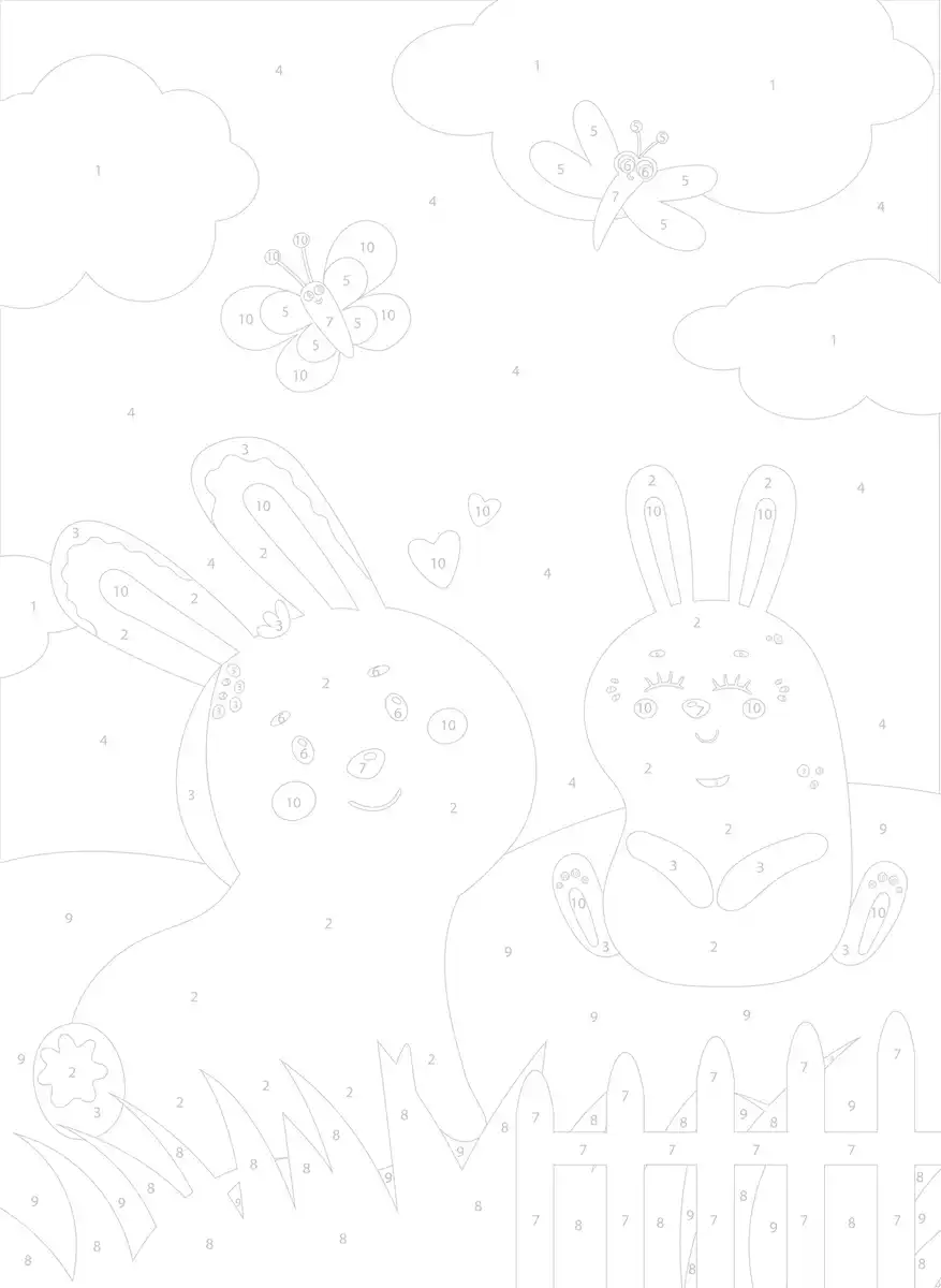 Bild 4 von IDEENWELT Malen nach Zahlen Kaninchen