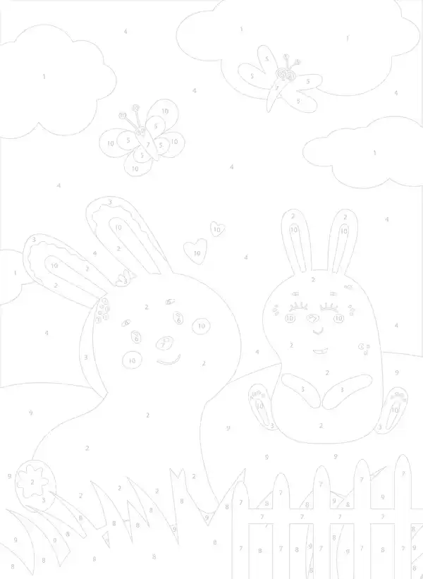 Bild 4 von IDEENWELT Malen nach Zahlen Kaninchen