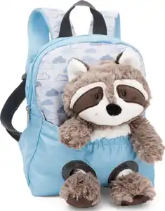 NICI Rucksack mit Plüschtier Waschbär