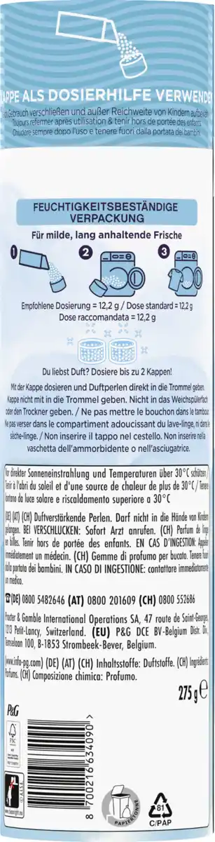 Bild 2 von Lenor Wäscheparfüm Light Frische Baumwollblüte, 275 g