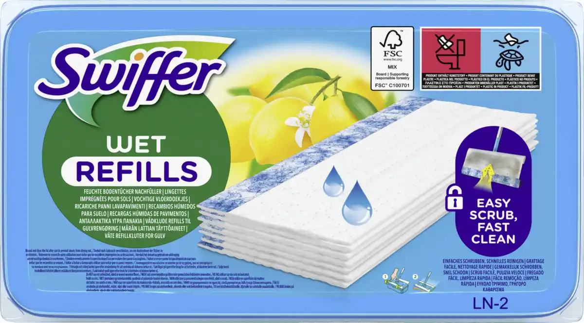 Bild 1 von Swiffer Wet Feuchte Bodentücher Citrus Nachfüllpackung