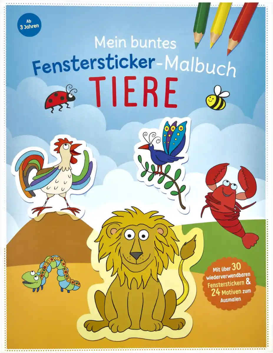 Bild 1 von IDEENWELT Malbuch mit Fensterstickern Tiere
