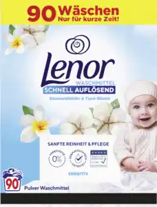 Lenor Vollwaschmittel Pulver Sensitiv 90 WL