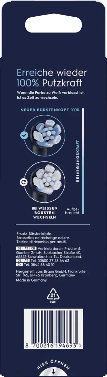 Bild 4 von Oral-B 6er Set Aufsteckbürsten iO Ultimative Reinigung schwarz