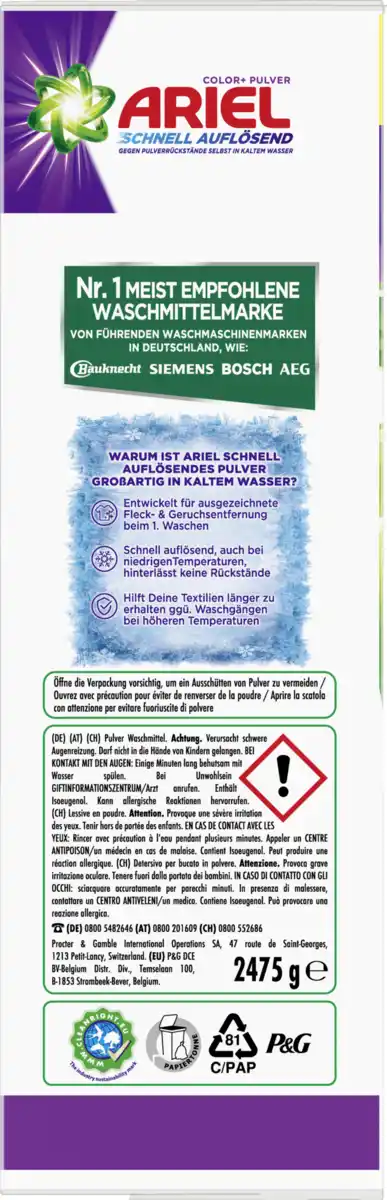 Bild 2 von Ariel Colorwaschmittel Pulver Color 45WL, 45 WL
